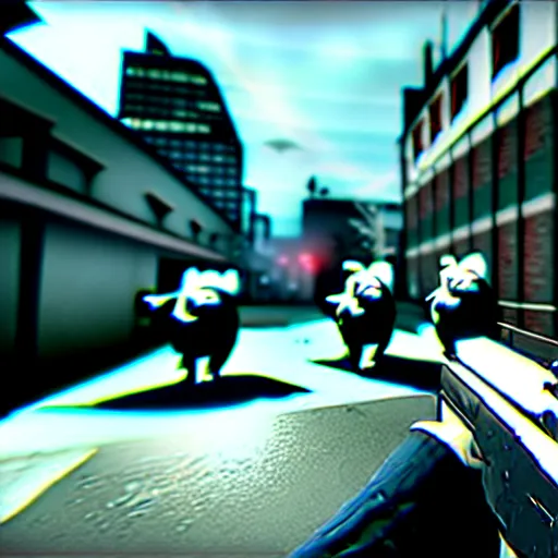 Prompt: screenshot from the pc game payday 2 ( max graphics ) demonstrating the fursuit unlock