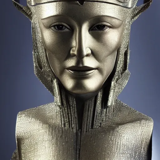 Image similar to sculpture of cate blanchett, metropolis