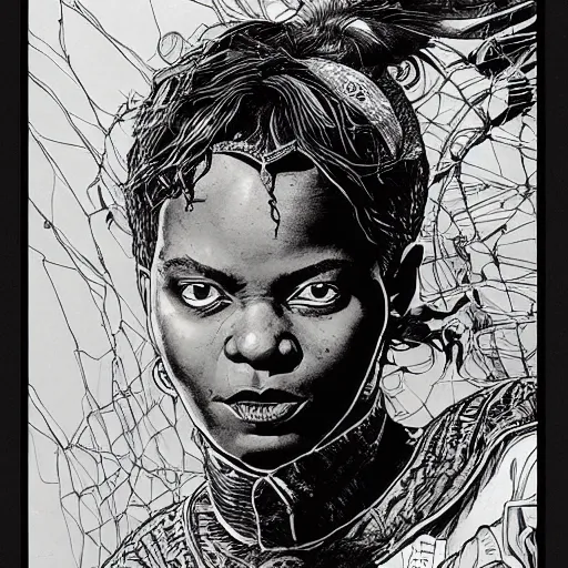 Image similar to selina igwe from apex legends by ed fairburn, joseph clement coll, franklin booth