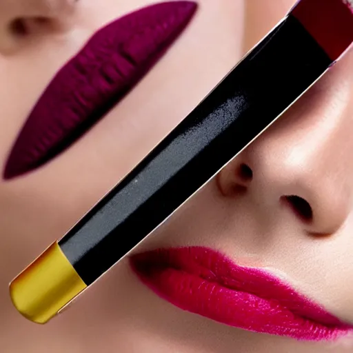 Image similar to lipstick that is too long