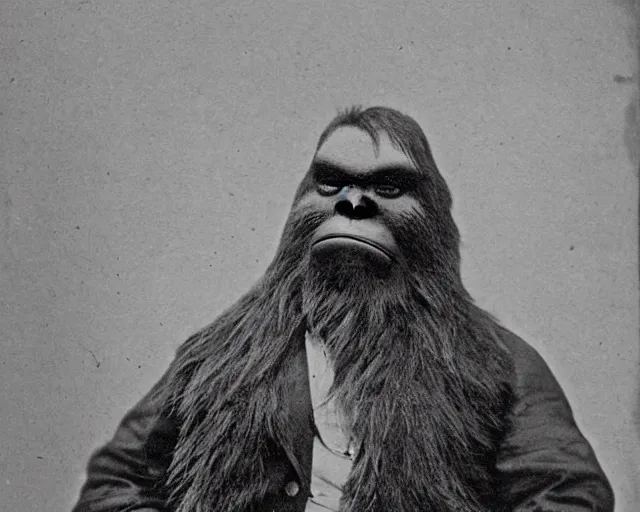 Image similar to 1870s sasquatch