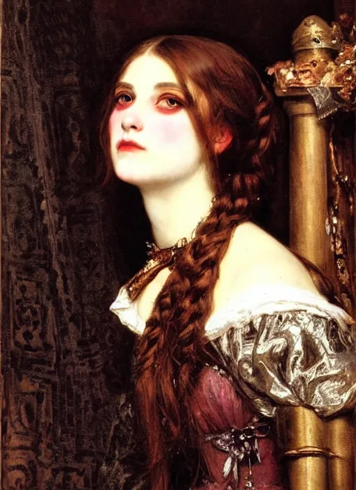 Image similar to ( ( gothic # ) ) princess portrait. by william henry hunt * *, highly detailded