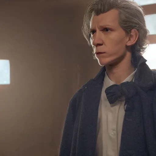 Prompt: tom holland as a rough dirty old man with a scruffy beard in a dark blue trenchcoat as the new doctor who, cinematic, volumetric lighting, f 8 aperture, cinematic eastman 5 3 8 4 film, photorealistic by greg rutkowski