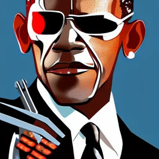 Prompt: terminator obama