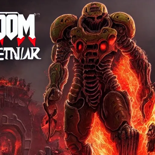 Image similar to doom eternal football demon