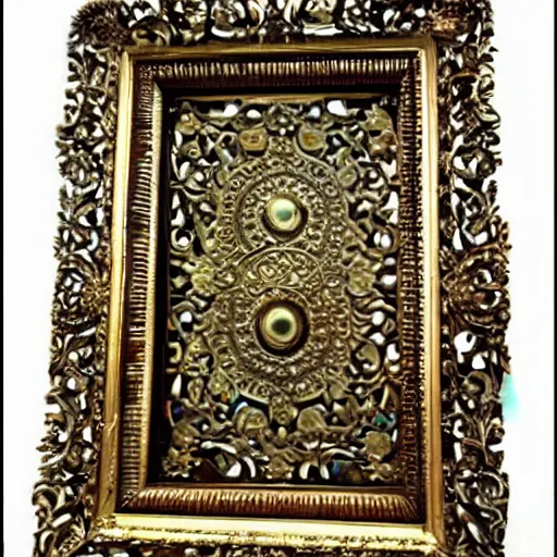 Image similar to beautiful art frame, gaudy, large intricate details