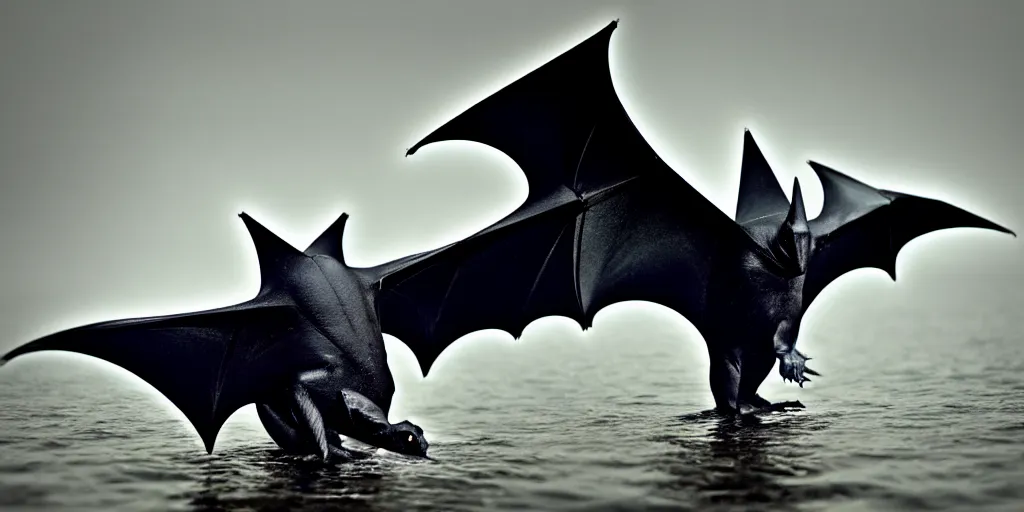 Prompt: a photograph of a mammal sea reptile bat bird strange animal creature monster