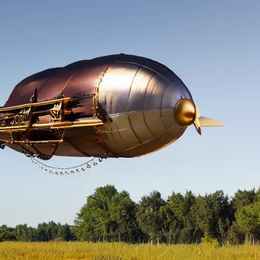 Image similar to steampunk airship in the sky, 35mm 8k product photo