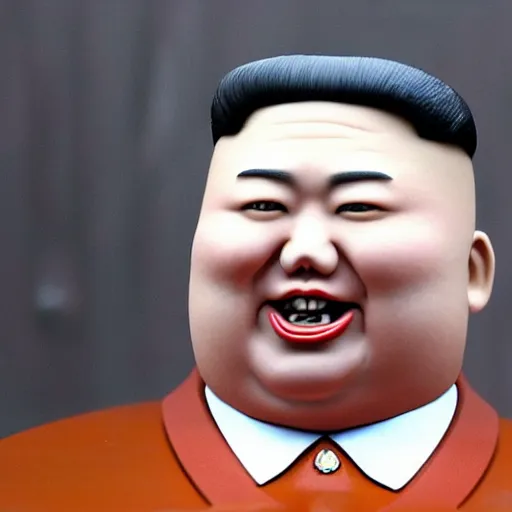 Prompt: A melting Claymation Kim Jong Un