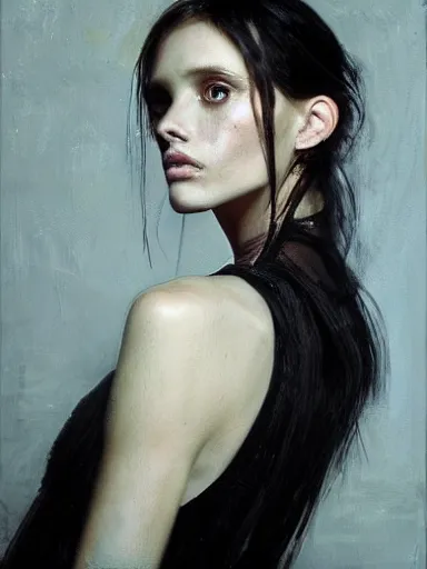 Image similar to portrait of abbey lee by ruan jia