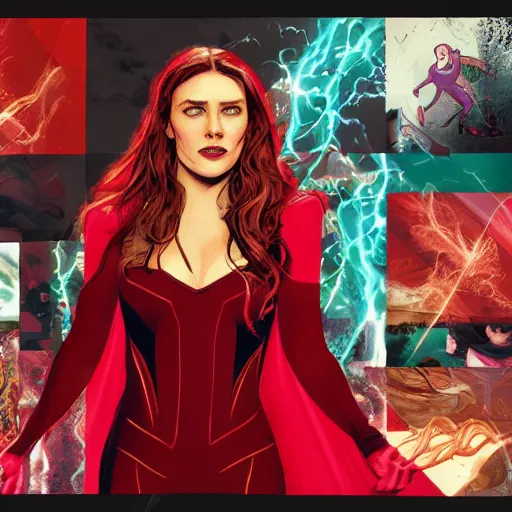 scarlet witch comic, illustrated by jason aaron,, Stable Diffusion