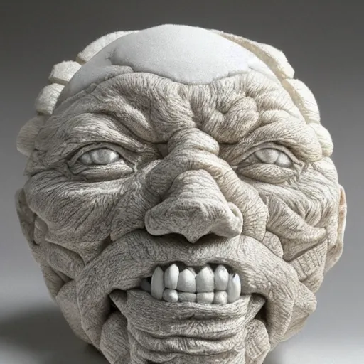 Image similar to hyper detailed sculpture out of carved sugar cubes,