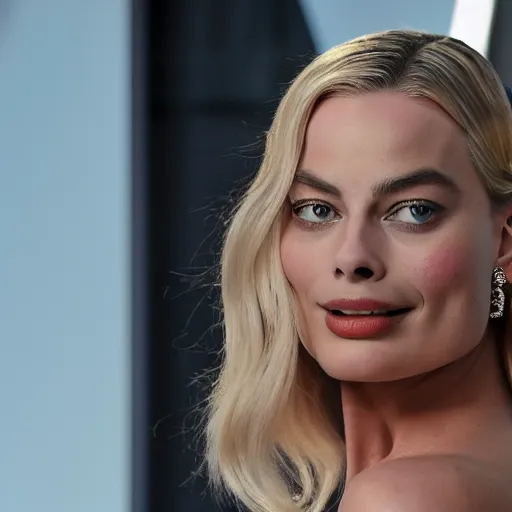 Prompt: margot robbie as water