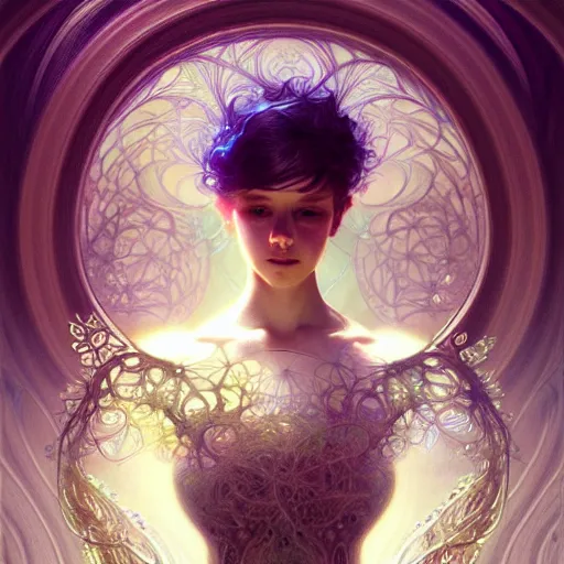 Image similar to organic fractal maze, diffuse lighting, fantasy, intricate, elegant, highly detailed, tutu, graceful, digital painting, artstation, illustration, smooth, sharp focus, art by krenz cushart and artem demura and alphonse mucha