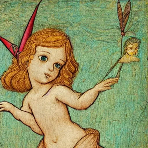 Prompt: Tinkerbell by Leonardo DaVinci