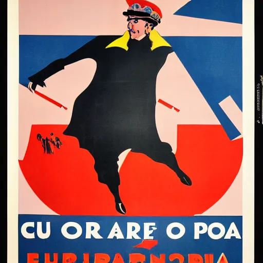 Prompt: 1 9 3 0 propaganda poster european union