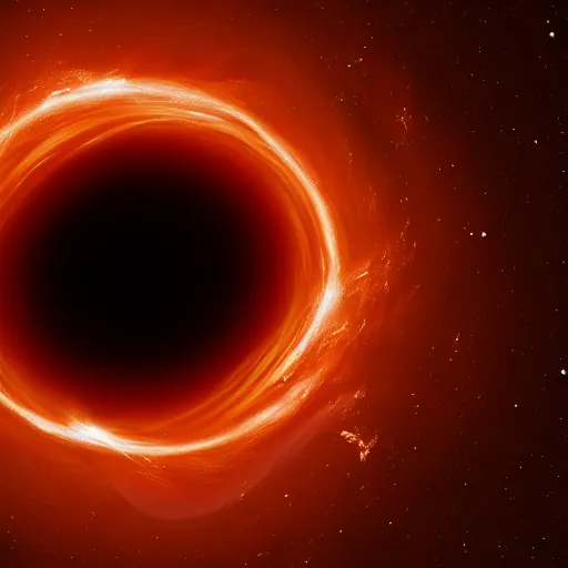 Prompt: space photography of a black hole consuming spaghetti, spaghetti accretion disc, gravitational lens, 8 k resolution, by nasa