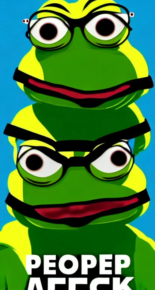 Image similar to pepe attack movie poster