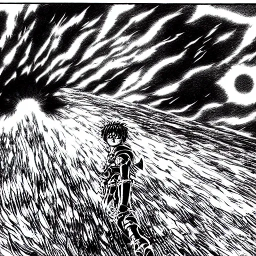 Image similar to berserk eclipse scene by kentaro miura, extremely detailed, manga