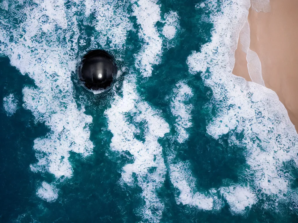 Prompt: photo of a giant astronaut face coming out from the ocean, ultra realistic, detailed, artstationHQ, artstationHD, 4k, 8k, aerial view