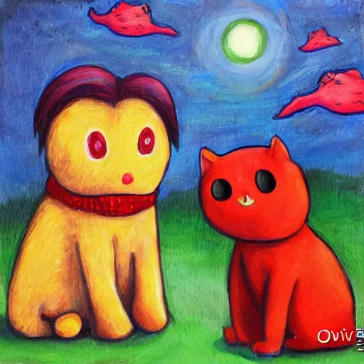 Image similar to best friends, art by olivia, phil tomato, wlop
