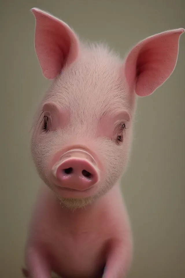 Image similar to a beautiful portrait of a cute piglet