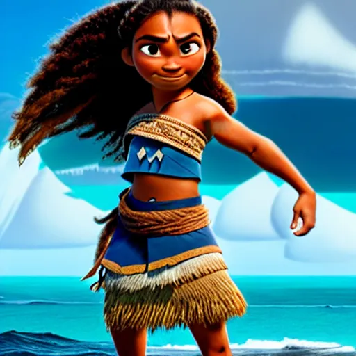 Prompt: A Still of Katara as a character in Moana (2016), hyperdetailed, 8k, trending on Artstation