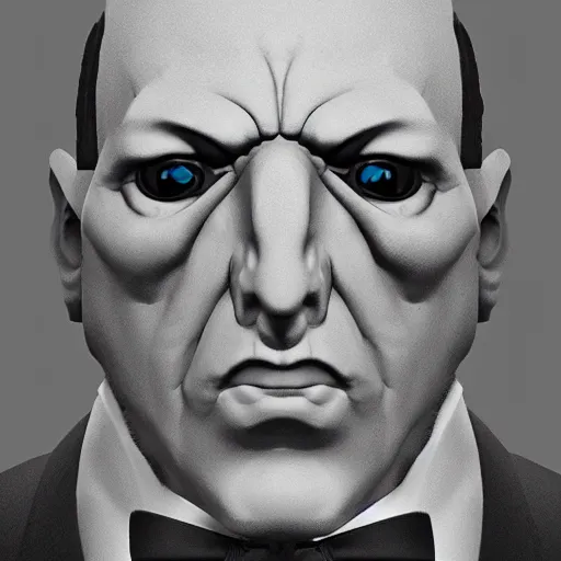 Image similar to cyclopean giant in a tuxedo, digital portrait, 4 k, trending on artstation