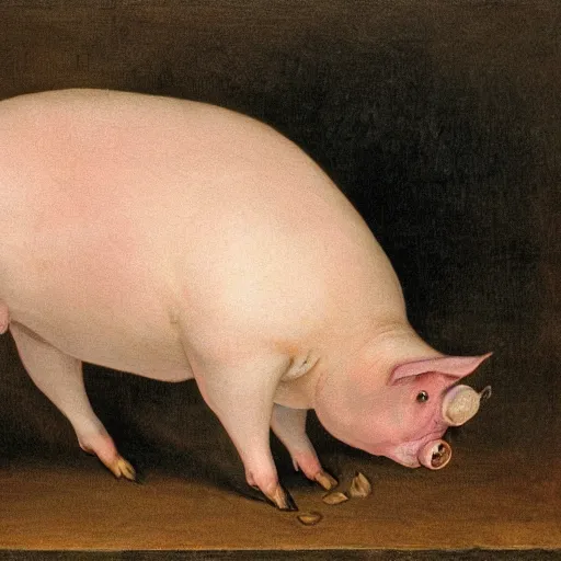 Image similar to a fat pig full from a feast