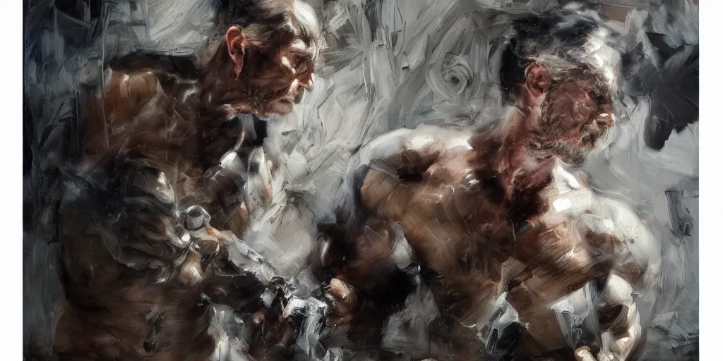 Prompt: highly detailed photography of a strong men hammering, sharp focus, dramatic scene, dynamic lighting, elegant, harmony, masterpiece, by jenny saville, by ben aronson, by james jean, by craig mullins, by jeremy mann, by lucian freud, high quality