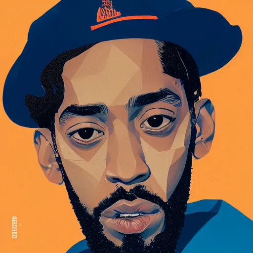 Image similar to Nipsey Hussle profile picture by Sachin Teng, asymmetrical, Organic Painting , Matte Painting, geometric shapes, hard edges, graffiti, street art:2 by Sachin Teng:4