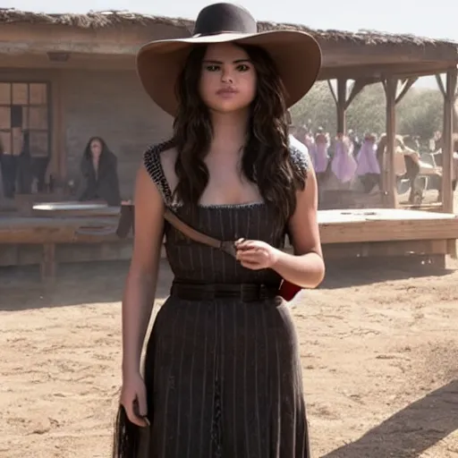 Image similar to still of selena gomez in westworld tv series