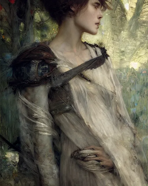 Image similar to a beautiful sorceress by Edgar Maxence, Ross Tran and Jules Bastien-Lepage and greg rutkowski