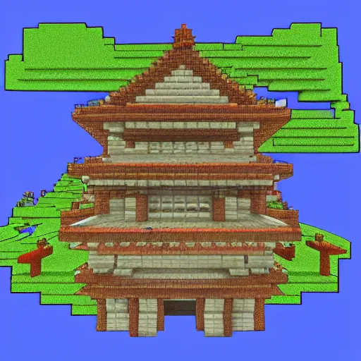 Prompt: Minecraft in Japanese style