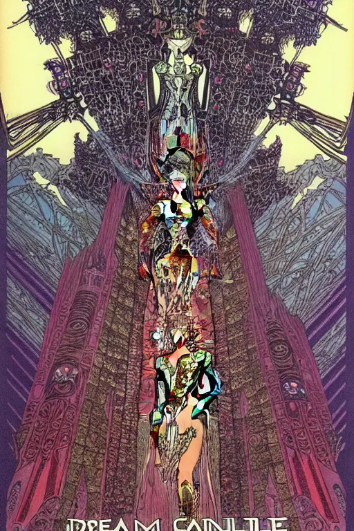 Image similar to !dream castle by Philippe Druillet and Mucha