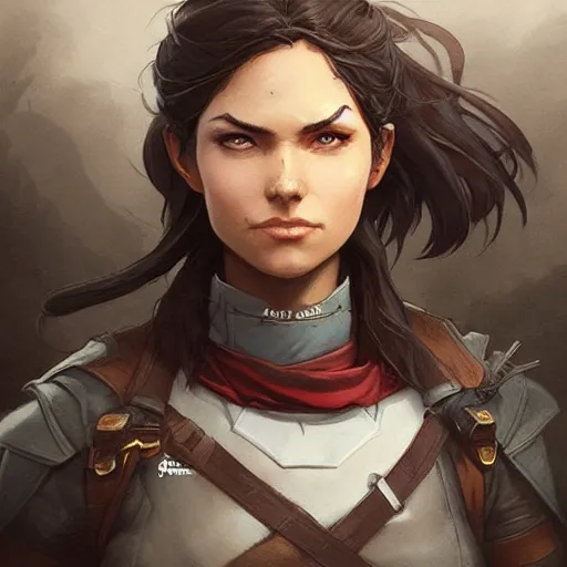 Image similar to 4 0 year old female ranger, art by artgerm and greg rutkowski and magali villeneuve, d & d, fantasy, portrait, highly detailed, headshot, digital painting, trending on artstation, concept art, sharp focus, illustration