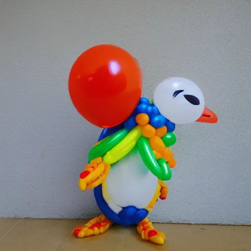 Image similar to a balloon penguin, balloon art.