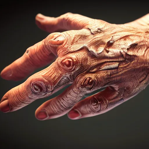 Image similar to A beautiful hyper realistic ultra detailed lifelike cinematic still of a collection of 26 fingers, knolling, unreal engine, deviantart, flickr, artstation, octane render, textured, colorful, extreme realistic detail, physically based rendering, pbr render, very detailed, volumetric lighting, detailed lighting, octane render, 4k, cinematic lighting, 8k resolution