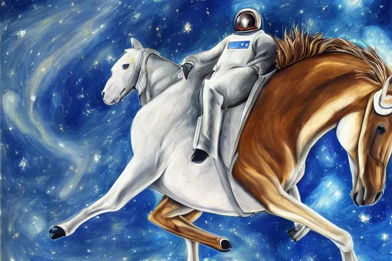 Image similar to horse lying on astronaut, arstation