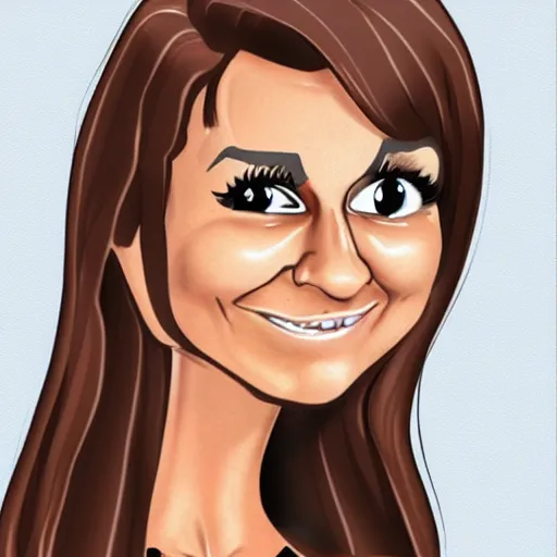 Prompt: Cartoon caricature of Nina Dobrev