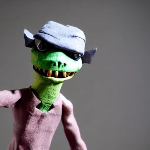 Prompt: abe from oddworld as a puppet