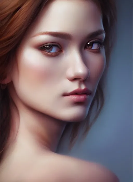 Image similar to photo of a gorgeous young woman in the style of stefan kostic, realistic, sharp focus, 8k high definition, insanely detailed, intricate, elegant, art by stanley lau and artgerm