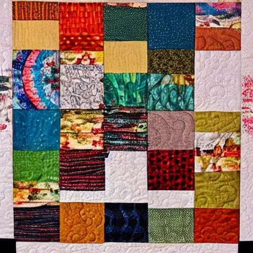 Prompt: quilt made of different people's dreams