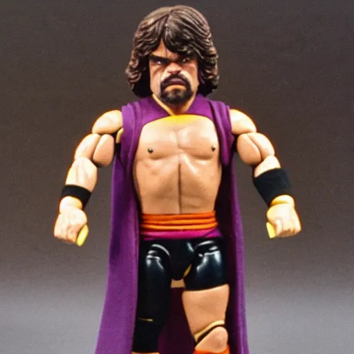 Image similar to peter dinklage 1 9 8 0 s wrestling action figure