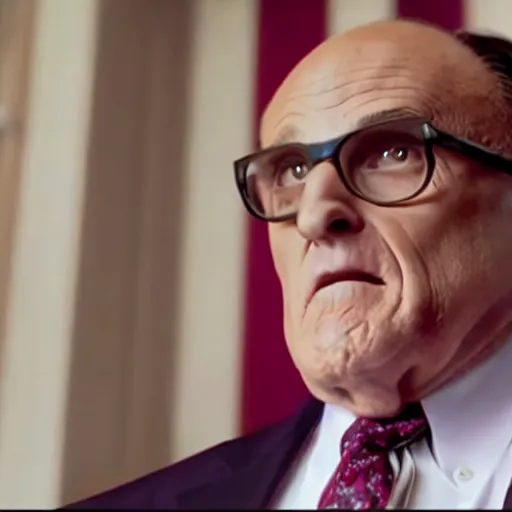 Image similar to film still of rudy giuliani in the new mean girls movie, 4 k