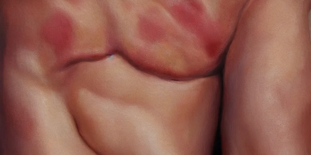 Prompt: detail of flesh skin painitng, 4k, oil painting, photorealistic
