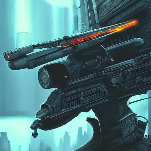 Image similar to An armory of sci-fi weapons and gadgets, hyper realistic, cyberpunk, high quality, award winning, digital art