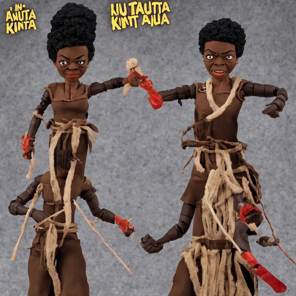 Image similar to maya angelou as kunta kinte, stop motion vinyl action figure, plastic, toy, butcher billy style