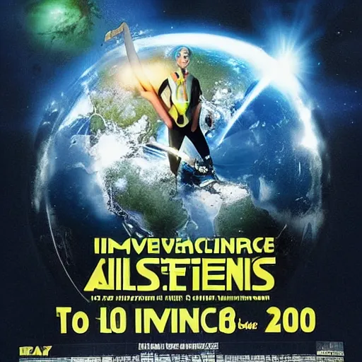 Image similar to alines invading earth, cinema poster, futuristic style