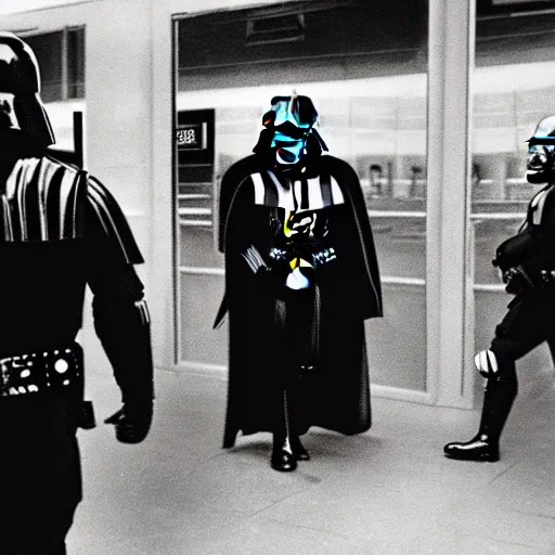 Prompt: darth vader being arrested